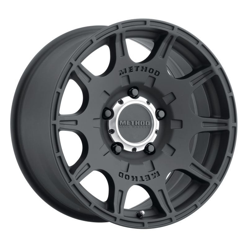 Method Wheels MR30878550500 Method MR308 Roost 17x8.5 0mm Offset 5x5 71.5mm CB Matte Black Wheel
