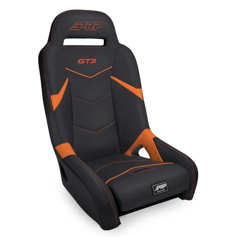 PRP Seats A7301-PORXP-207 PRP GT3 Suspension Seat - Black/Orange