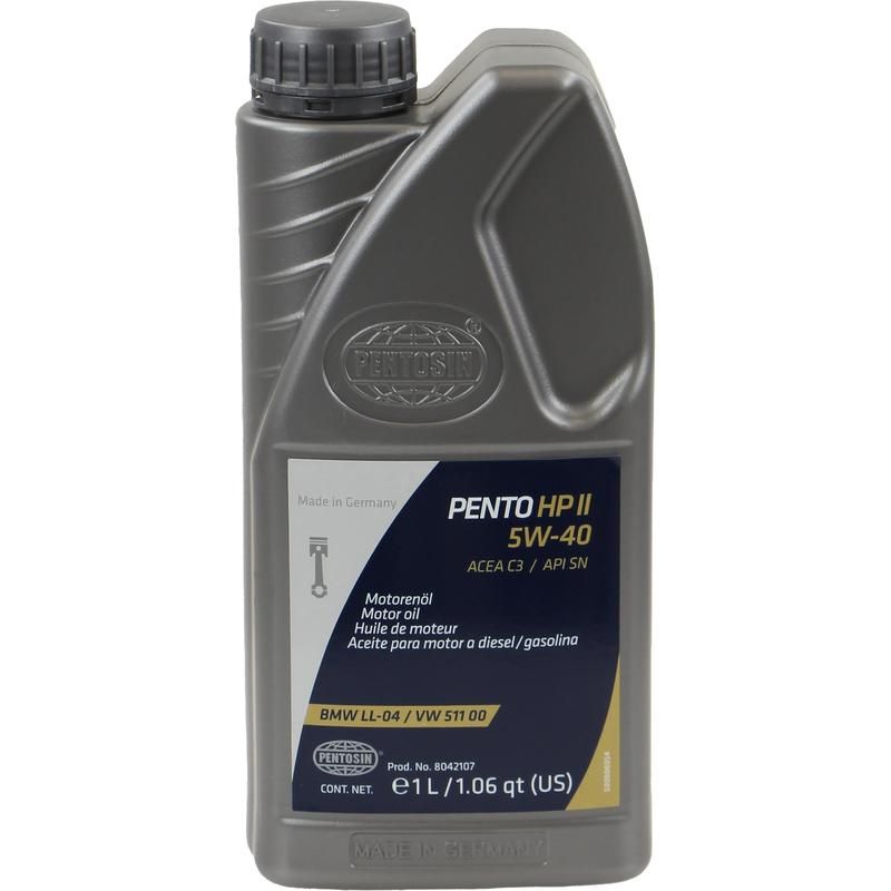 CRP PRODUCTS 8042107 Pentosin HP II 5W-40 Synthetic Motor Oil exceeds service class API SM ACEA A3,B4