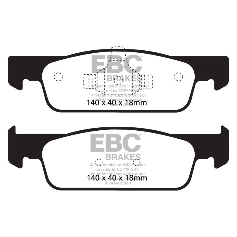 EBC 2016-2017 Smart Fortwo 0.9L Turbo Greenstuff Front Brake Pads