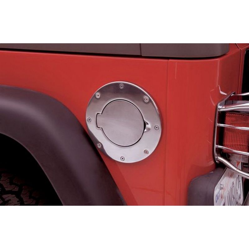 Rampage 75000 1997-2006 Jeep Wrangler(TJ) Billet Style Gas Cover - Polished