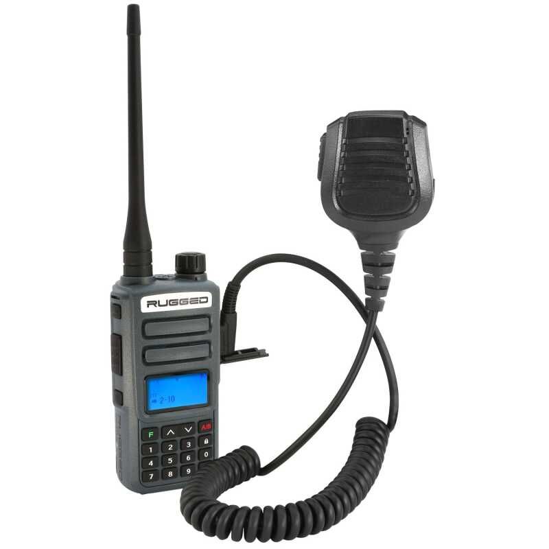 Rugged Radios GMR2-G BUNDLE - Rugged GMR2 PLUS - GMRS / FRS Two Way Handheld Radio with Hand Mic