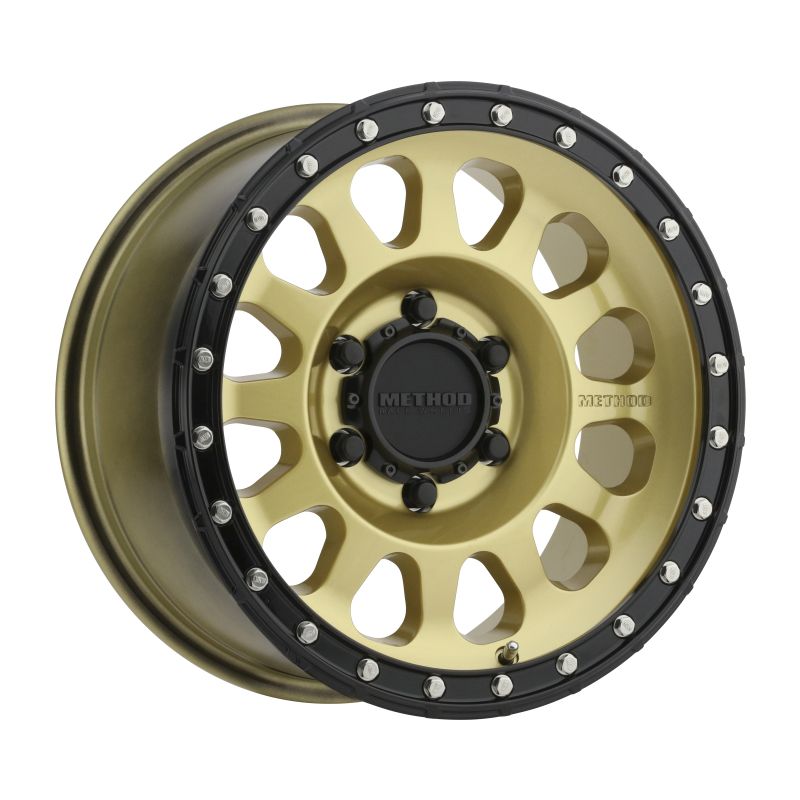 Method Wheels MR31578560100 Method MR315 17x8.5 0mm Offset 6x5.5 106.25mm CB Gold/Black Street Loc Wheel