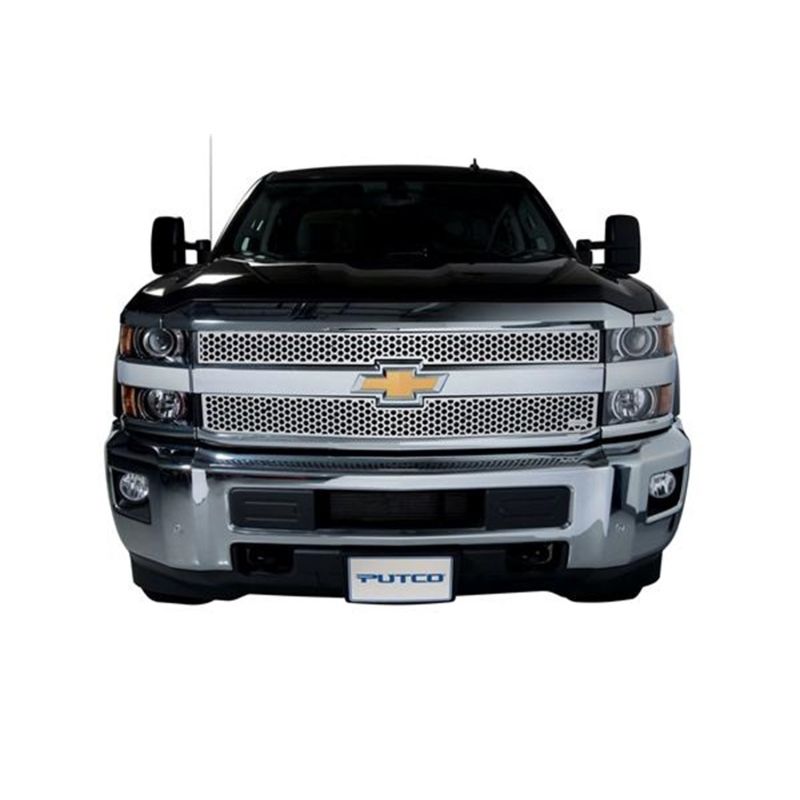 Putco 84201 15-19 Chevy Silverado HD Punch Stainless Steel Grilles