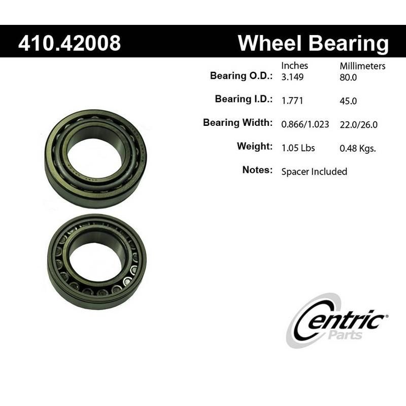 CENTRIC PARTS 410.42008 Centric Premium Wheel Bearing and Race Set