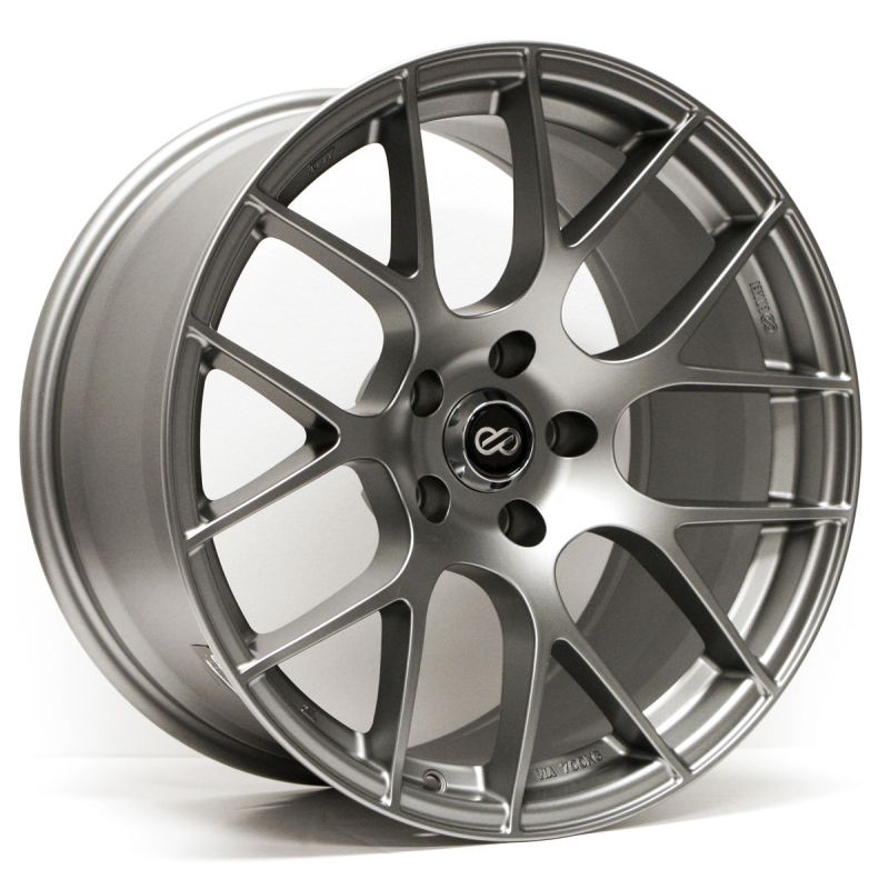 Enkei 467-895-6515GM Raijin 18x9.5 15mm Offset 5x114.3 Bolt Pattern 72.6 Bore Titanium Gray Wheel *Min Qty 40*