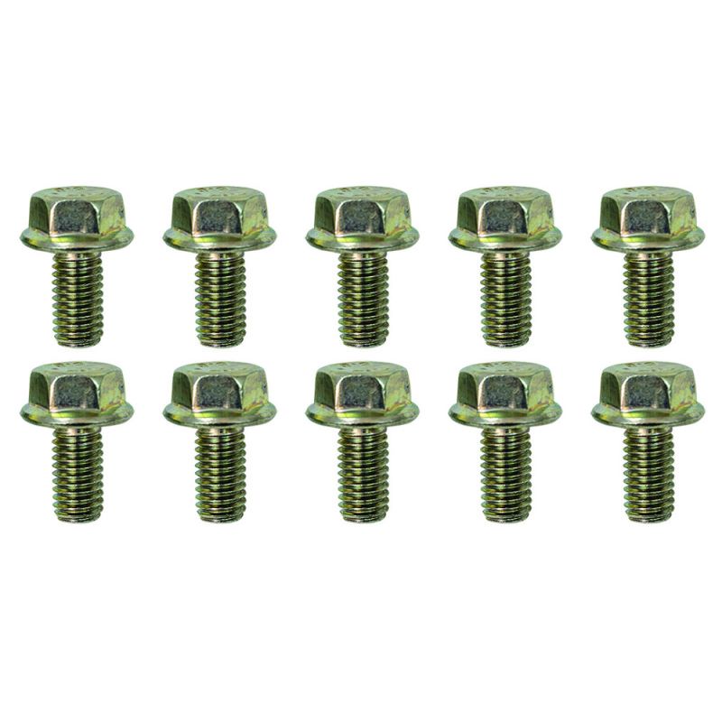 Moroso 38841 M8-1.25 x 16mm Non-Serrated Zinc Flange Bolt  - 10 Pack