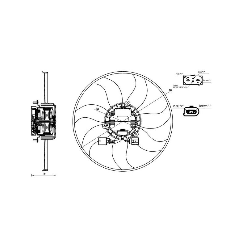 BEHR CFF 170 000S A/C Condenser Fan Assembly