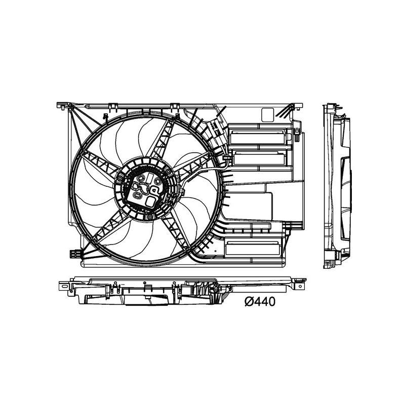 BEHR CFF 405 000P Engine Cooling Fan Assembly