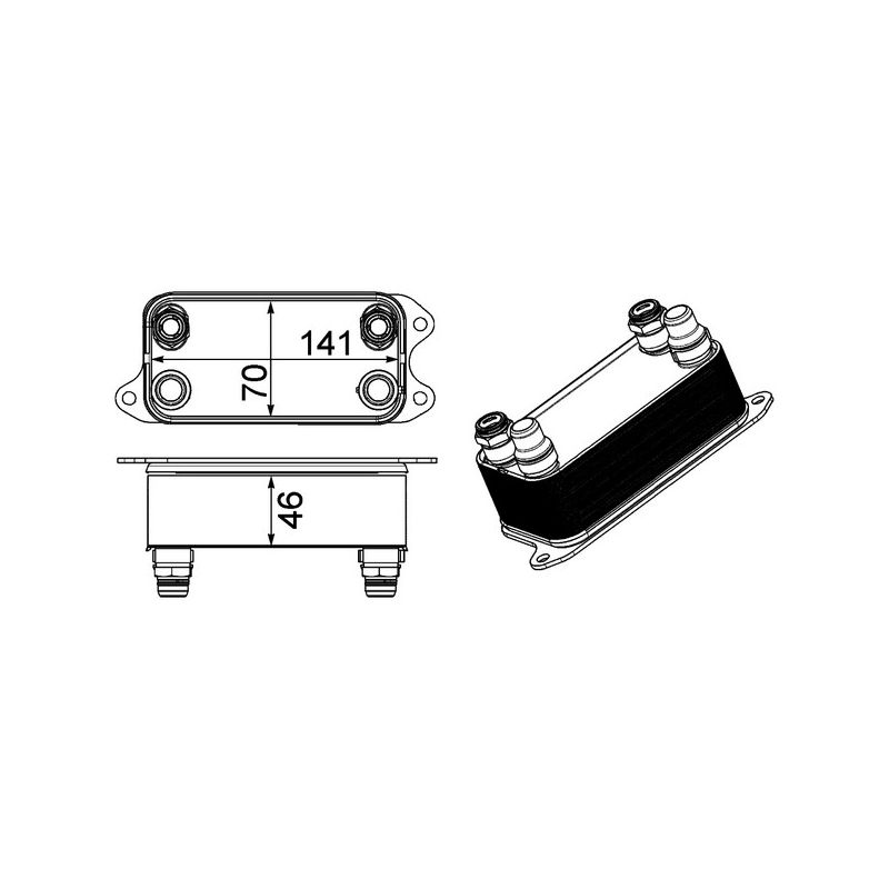 BEHR CLC 227 000P Automatic Transmission Oil Cooler Assembly