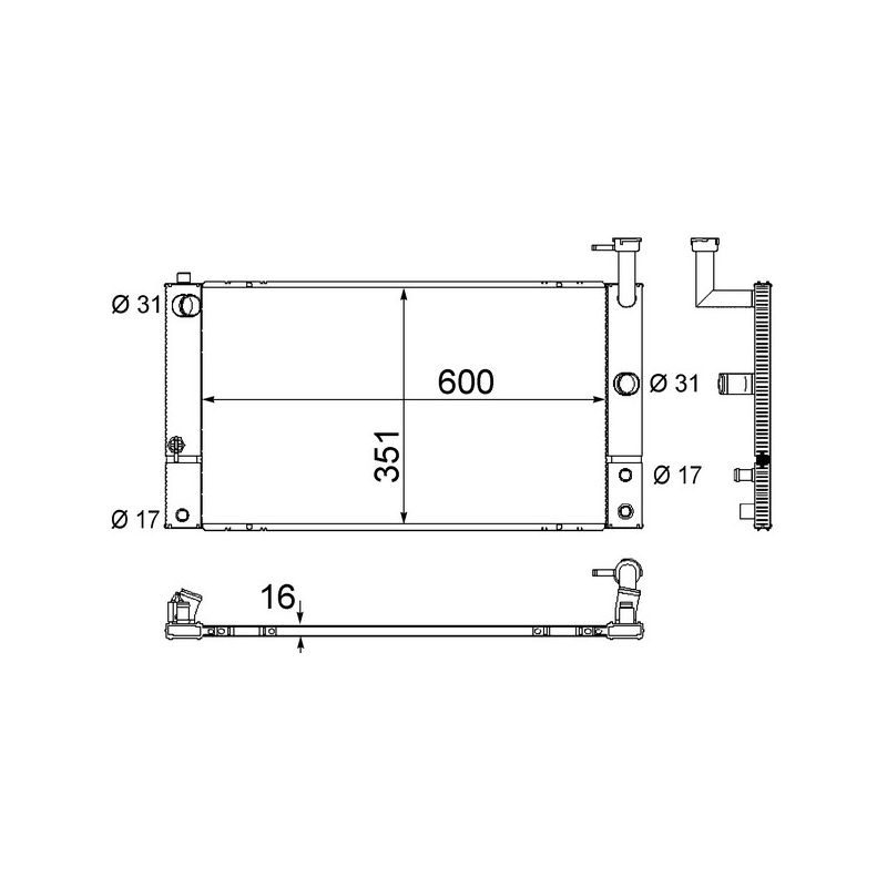 BEHR CR 1855 000S Radiator
