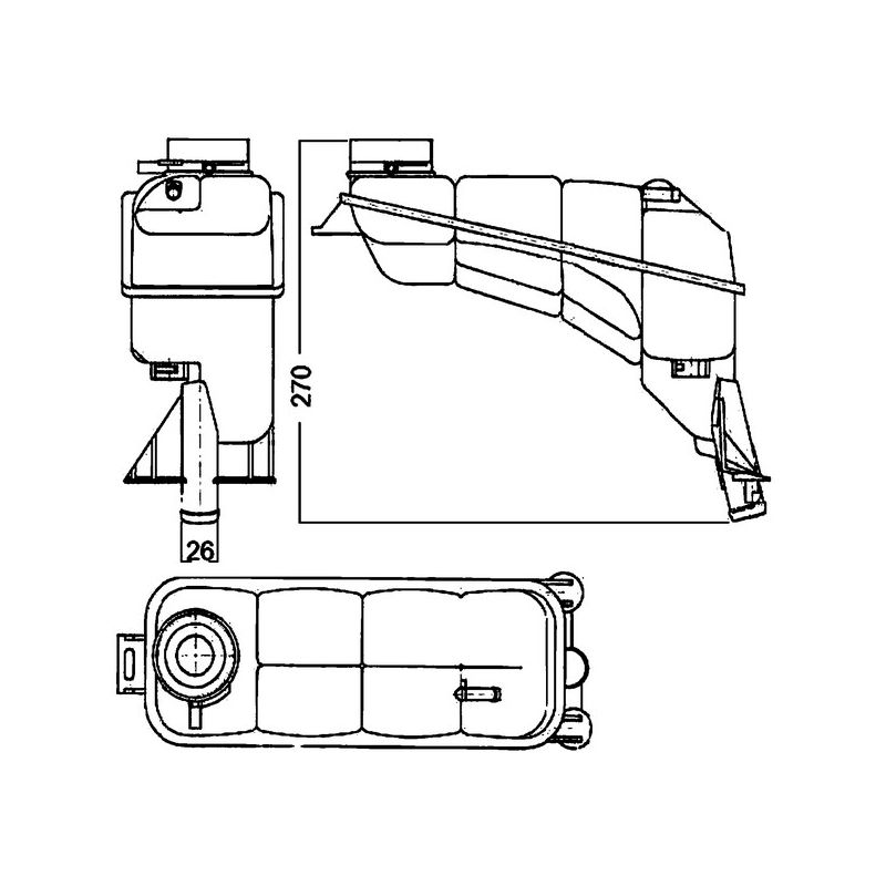 BEHR CRT 117 000S Engine Coolant Reservoir