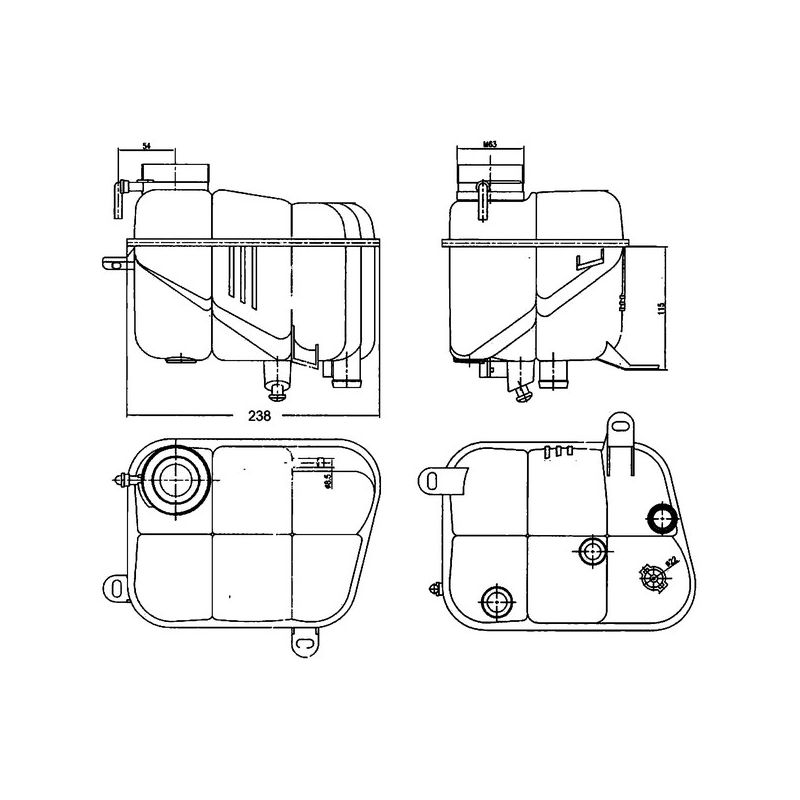 BEHR CRT 120 000S Engine Coolant Reservoir