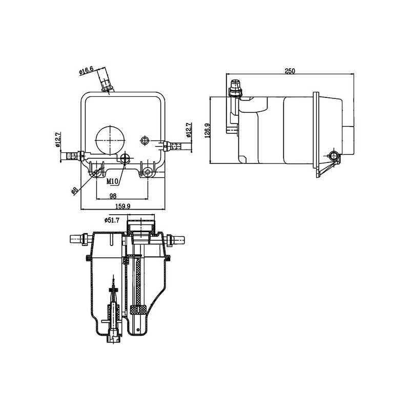 BEHR CRT 125 000S Engine Coolant Reservoir