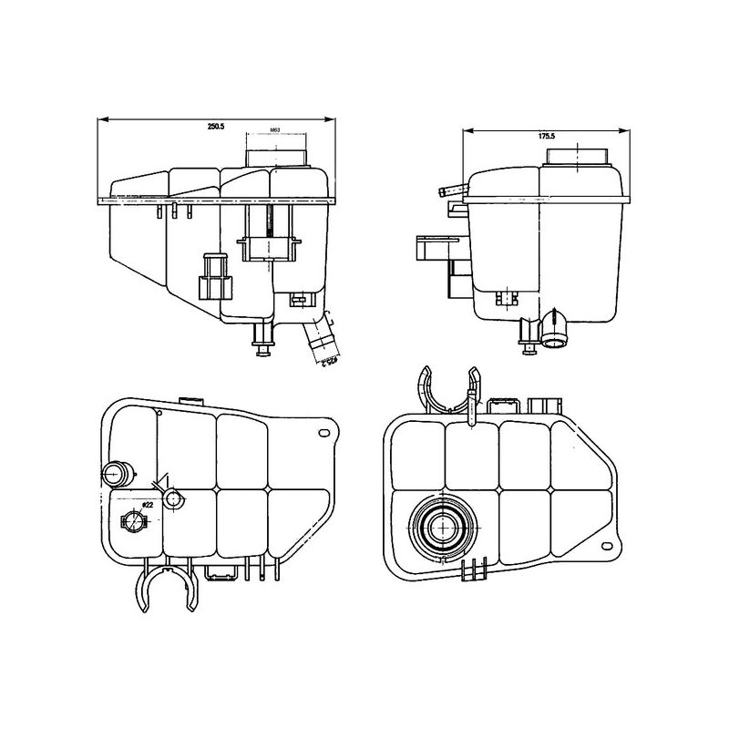 BEHR CRT 126 000S Engine Coolant Reservoir