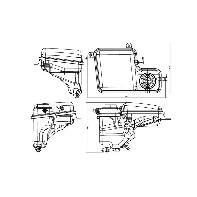 BEHR CRT 203 000S Engine Coolant Reservoir