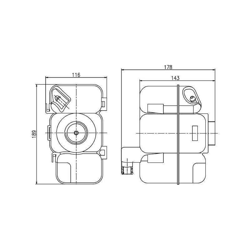 BEHR CRT 206 000S Engine Coolant Reservoir