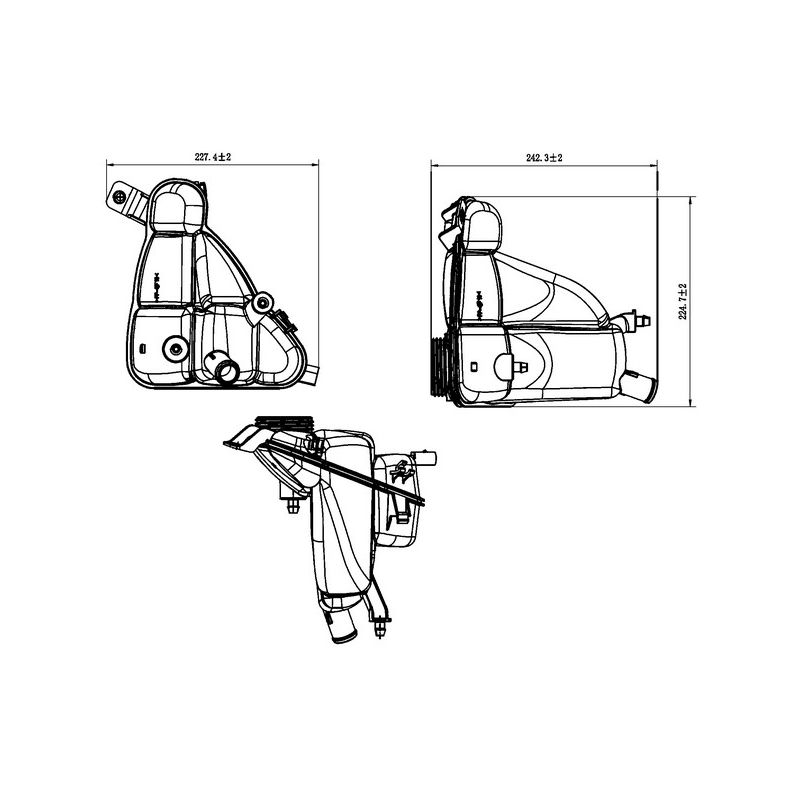BEHR CRT 222 000S Engine Coolant Reservoir