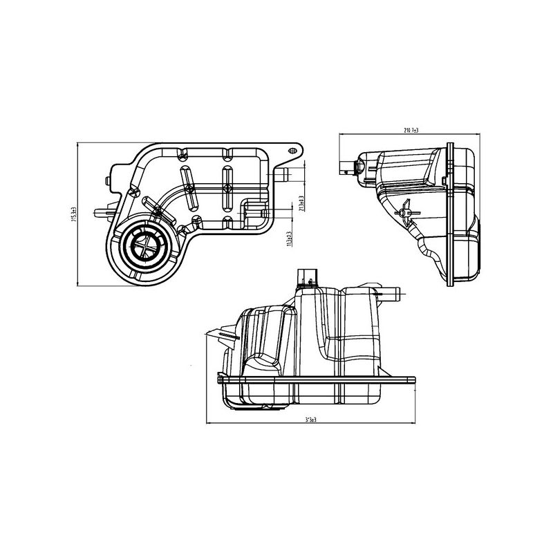 BEHR CRT 232 000S Engine Coolant Reservoir