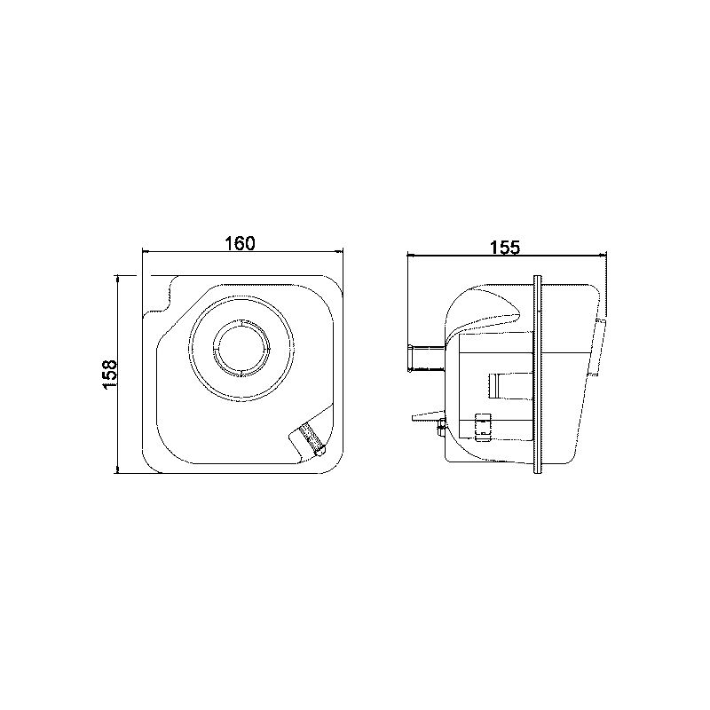 BEHR CRT 28 000S Engine Coolant Reservoir