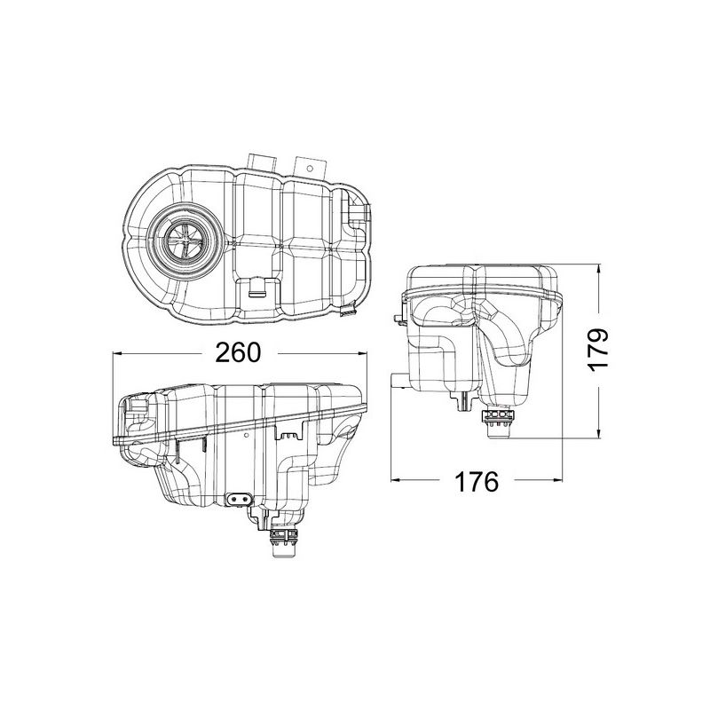 BEHR CRT 60 000S Engine Coolant Reservoir