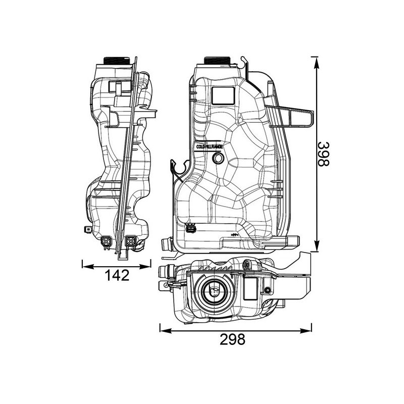 BEHR CRT 76 000S Engine Coolant Reservoir