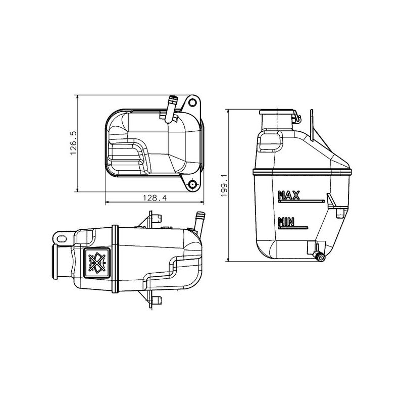 BEHR CRT 88 000S Engine Coolant Reservoir