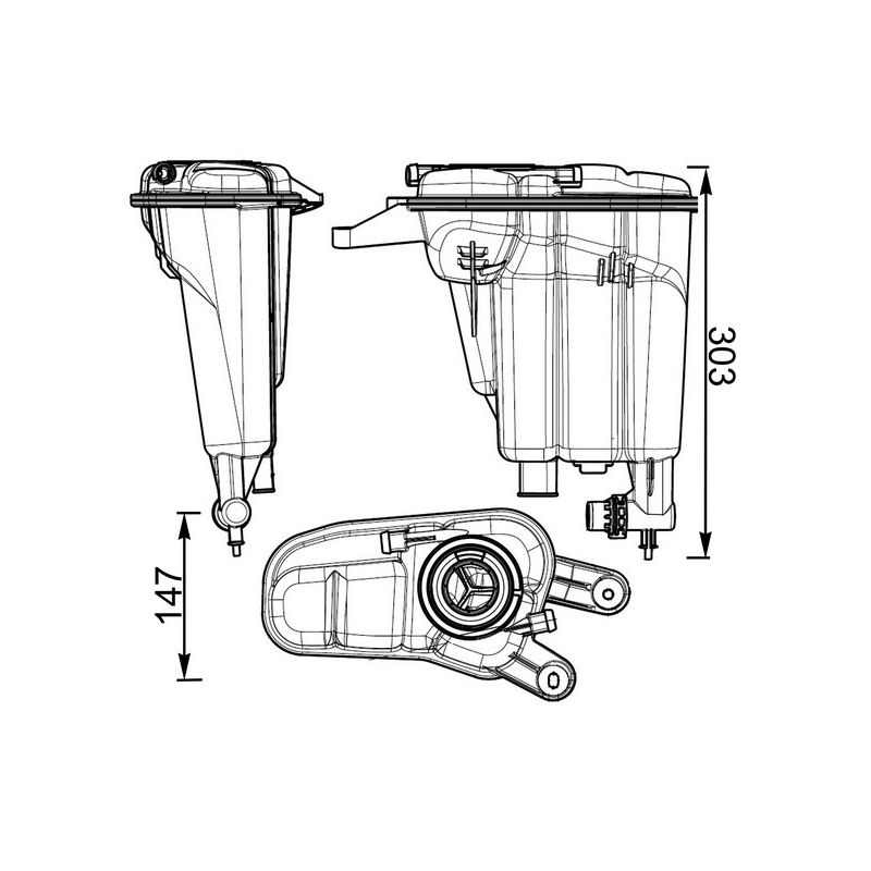 BEHR CRT 95 000S Engine Coolant Reservoir