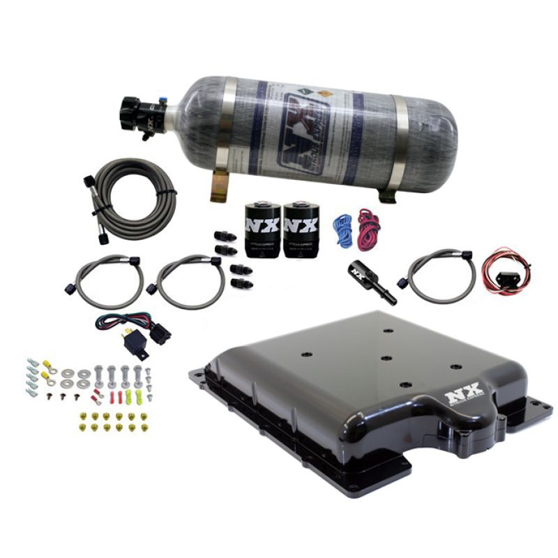 Nitrous Express 20972-12 Dodge Hellcat/Demon Supercharger Lid Nitrous Kit (100-400HP) w/12lb Bottle