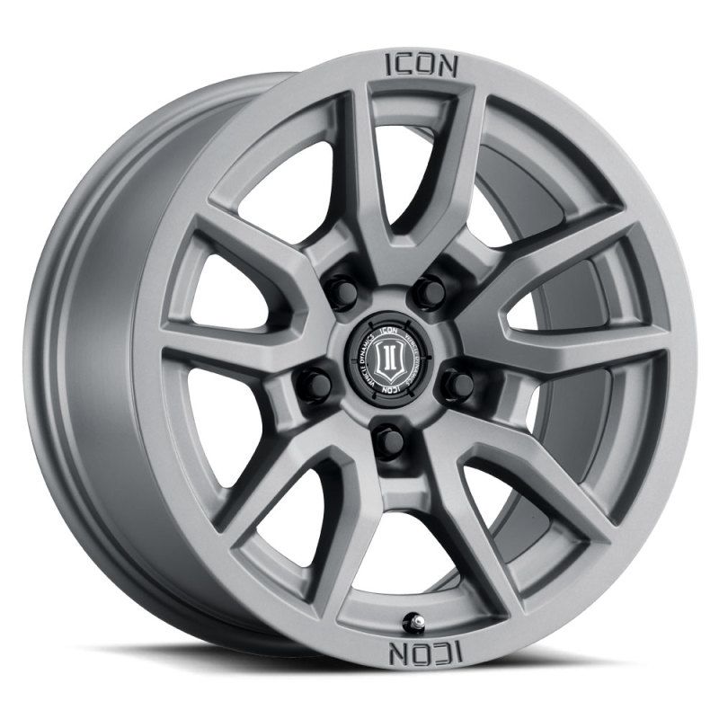 ICON 2617855557TT Vector 5 17x8.5 5x150 25mm Offset 5.75in BS 110.1mm Bore Titanium Wheel