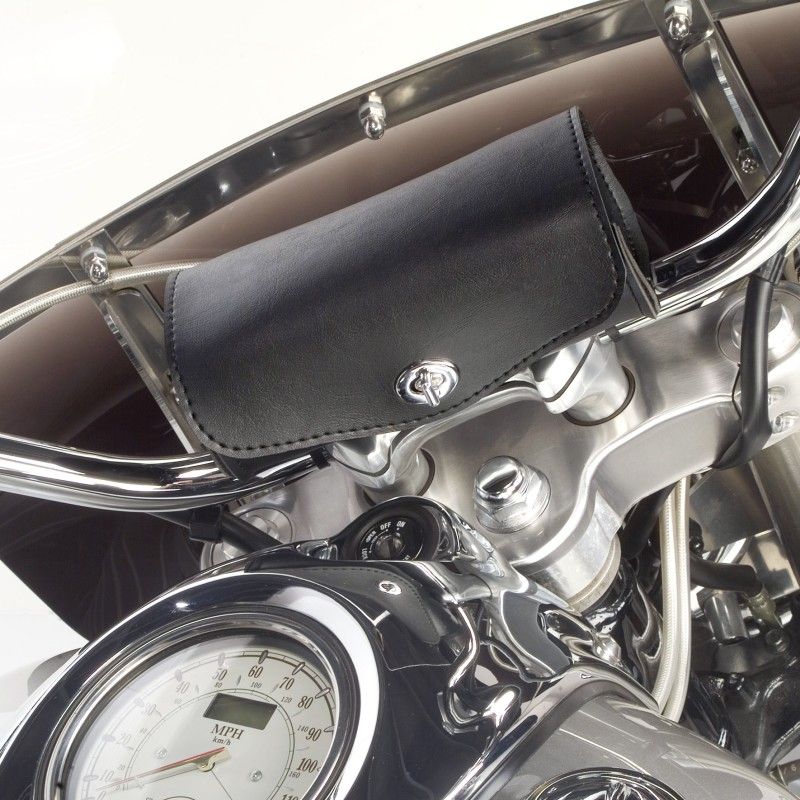 Willie & Max 59511-00 Universal Revolution Handlebar Bag (7.5 in L x 4 in W x 3 in H) - Black