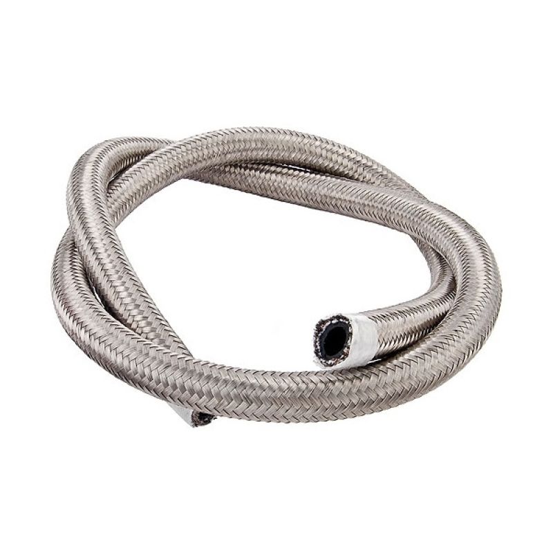 Torque Solution Stainless Steel Braided Rubber Hose -10AN 2ft (0.56in ID)