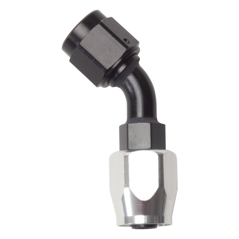RUSSELL RUS610093 #6 45 Deg Hose Fitting Black/Silver