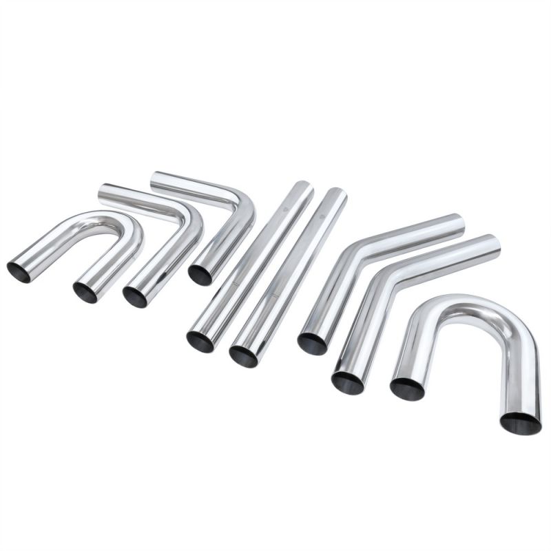 FORTLUFT 4401048 Universal Sets Mandrel Exhaust Bend Pipes & Straight Pipes Stainless Steel 8 Pcs, 2.50''/63.5mm