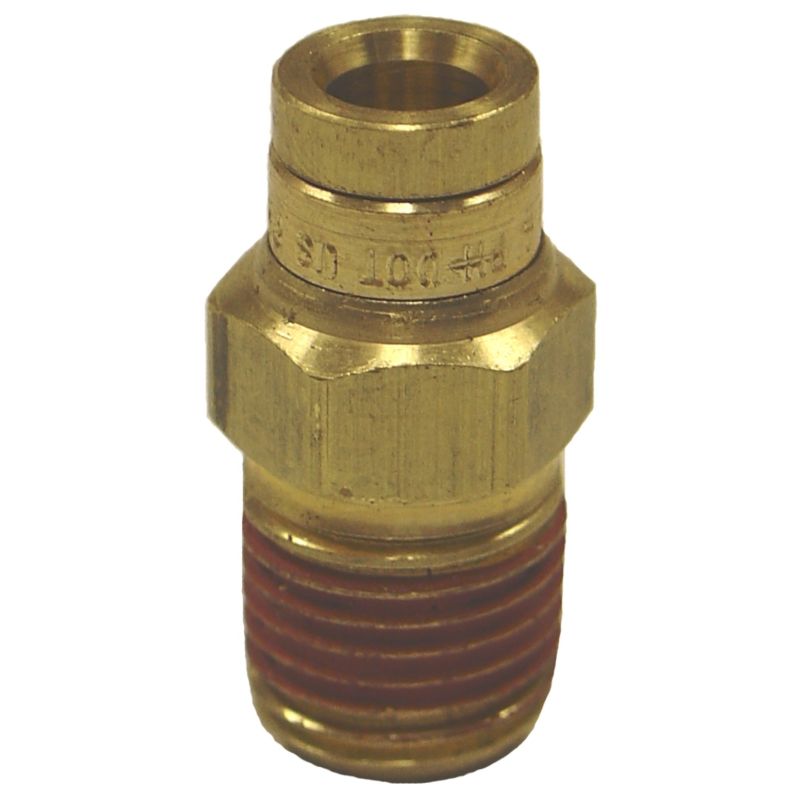 Firestone 3046 Male Connector 1/4in. NPT To 1/4in. PTC Straight Brass Air Fitting - 25 Pack (WR17603046)