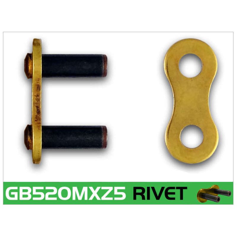 RK Chain GB520MXZ5-RL GB520MXZ5-RIVET - Gold