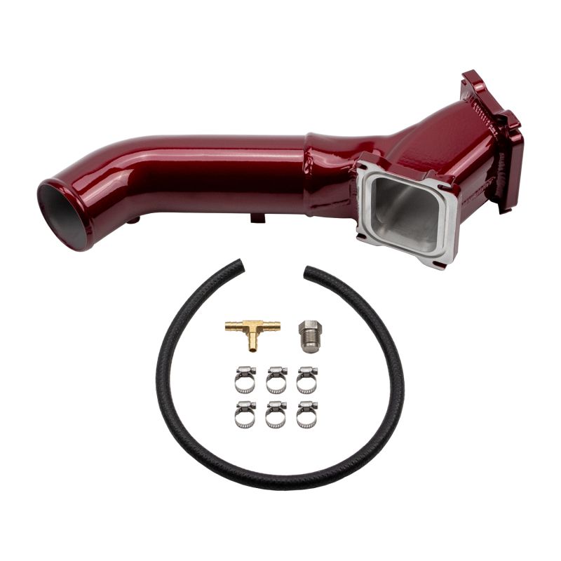 Wehrli WCF100615-GRY 01-04 Chevrolet Duramax LB7 S300/S400 Single Turbo 3in Y-Bridge Kit - Grey