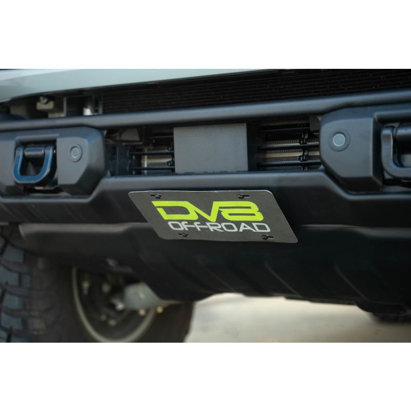 DV8 Offroad 2021 Ford Bronco | Capable Bumper Slanted Front License Plate Mount
