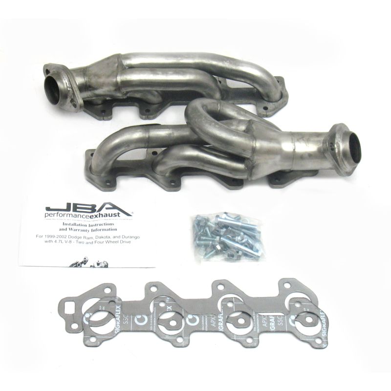 JBA 04-07 Dodge Dakota 4.7L PowerTech 1-1/2in Primary Raw 409SS Cat4Ward Header