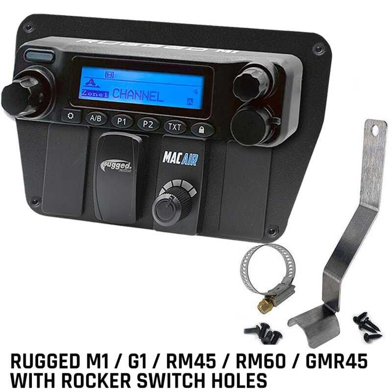 Rugged Radios MT-CANAM-RS Can-Am Commander Intercom/Radio Mount M1/G1/RM45/RM60/GMR45 w/Switch Holes