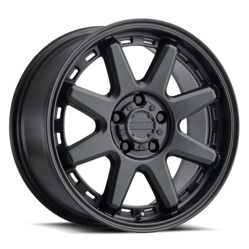 Raceline 947B Scout 16x8in / 5x114.3 BP / 0mm Offset / 78.1mm Bore - Satin Black Wheel