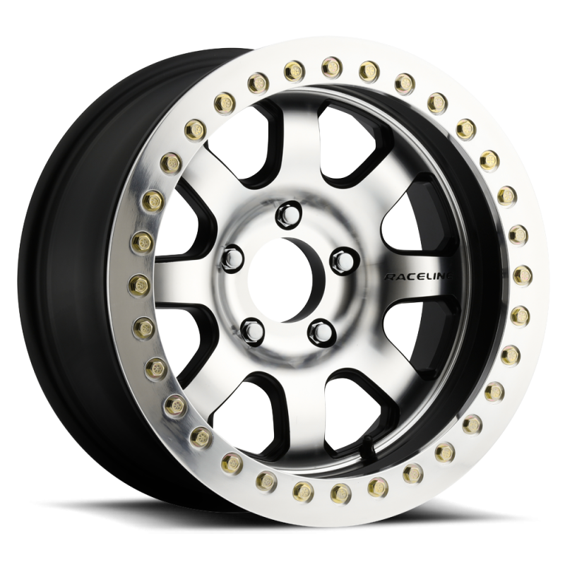 Raceline RT260-78560-32 RT260 Avenger 17x8.5in/6x139.7 BP/-32mm Offset/107.95mm Bore - Black & MACH. Beadlock Wheel