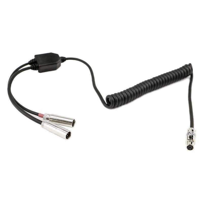 Rugged Radios CC-SPOTTER-SPL Dual Radios to Headset Coil Cord Adapter for Crew Chief and Race Control