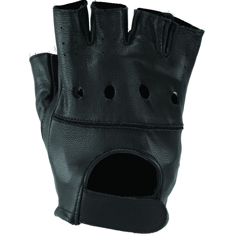 Kuryakyn 094499 Leather By River Road Diamond Shorty Gloves Black Womens - XL
