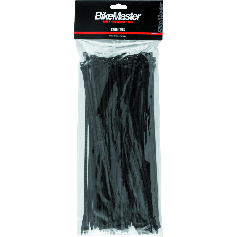 BikeMaster 151675 11in Cable Ties (Pack of 100) - Black