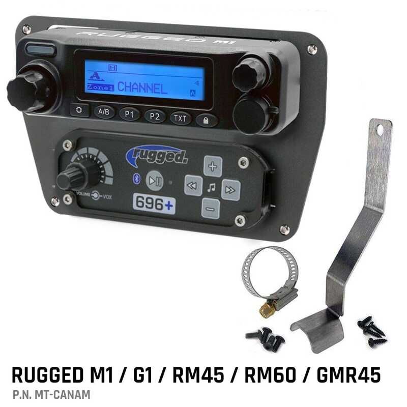 Rugged Radios MT-CANAM-RM Can-Am Commander Intercom and Radio Mount Rugged M1/G1/RM45/RM60/GMR45
