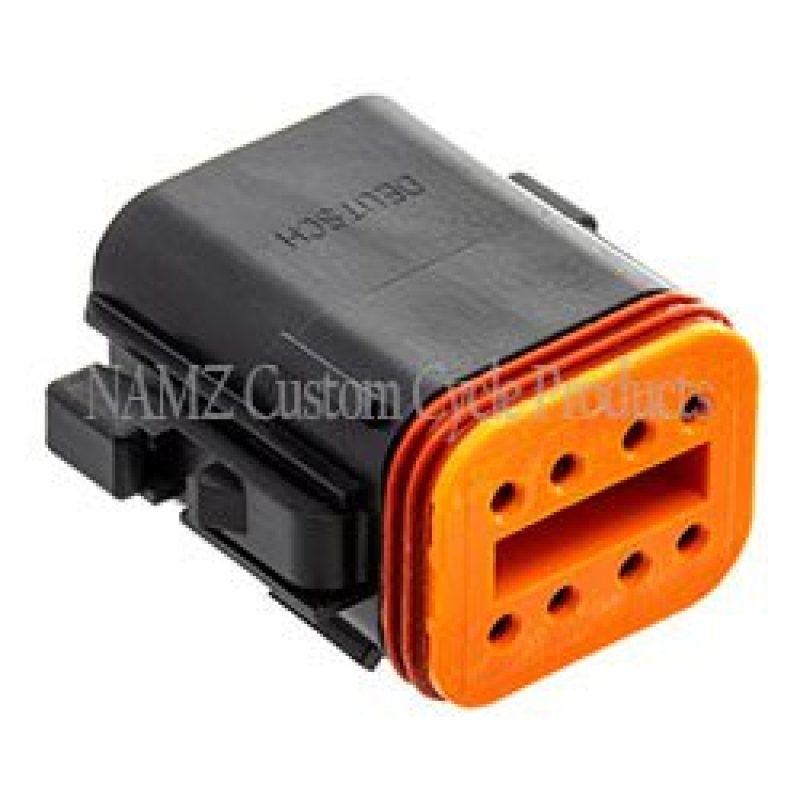 NAMZ DP-8B Deutsch DT Series 8-Wire Plug & Wedgelock - Black (Repl. HD 72118-94BK)