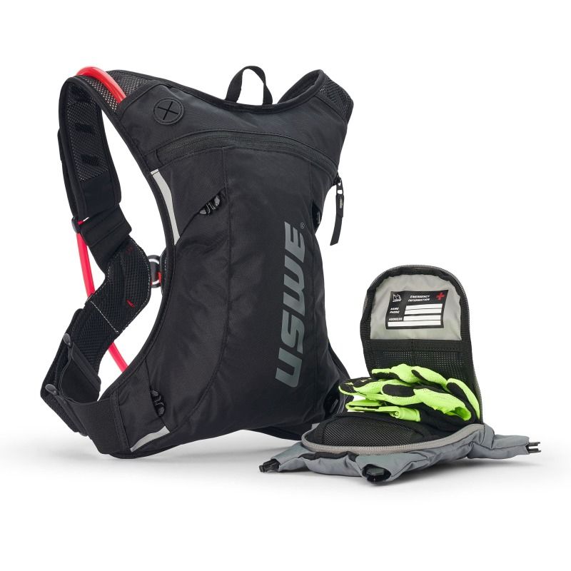 USWE 2033401 Moto Hydro Hydration Pack 3L - Carbon Black/Grey
