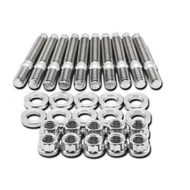 BLOX Racing SUS303 Stainless Steel Intake Manifold Stud Kit M8 x 1.25mm 55mm in Length - 9-piece
