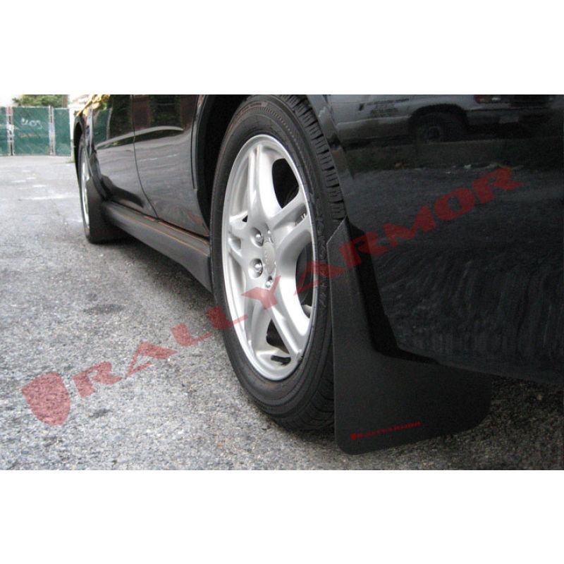 Rally Armor 02-07 Subaru WRX/STI/RS/2.5i (wagons req mod) Basic Black Mud Flap w/ Red Logo